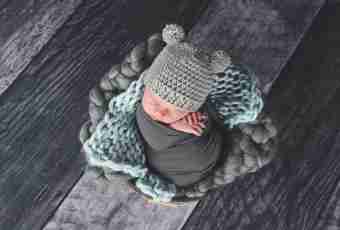How to knit a warm hat to the newborn