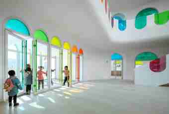 Registration of a wall in kindergarten: iridescent group