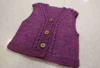 How to knit a vest by needles for the child