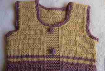 How to knit a children's vest
