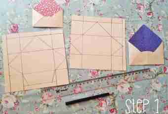How to sew an envelope in a carriage