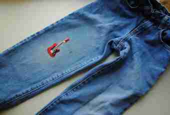 How to sew jeans on the child