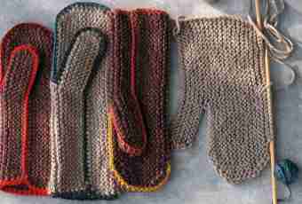 How to knit mittens to children