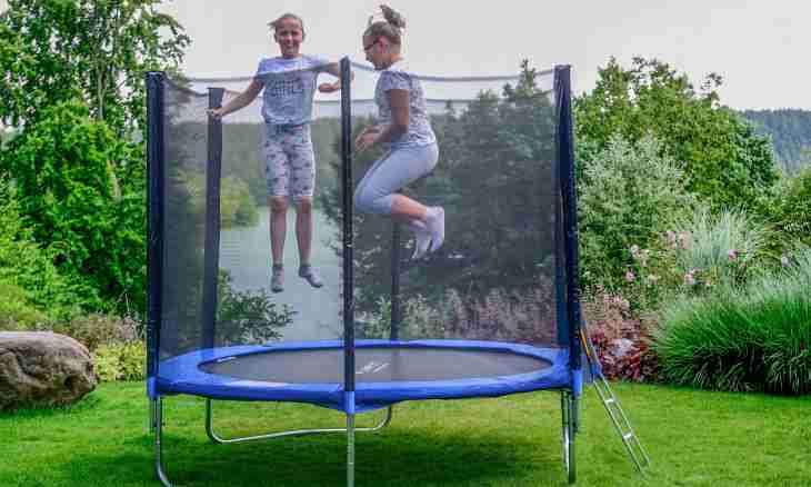 We choose a trampoline for the child