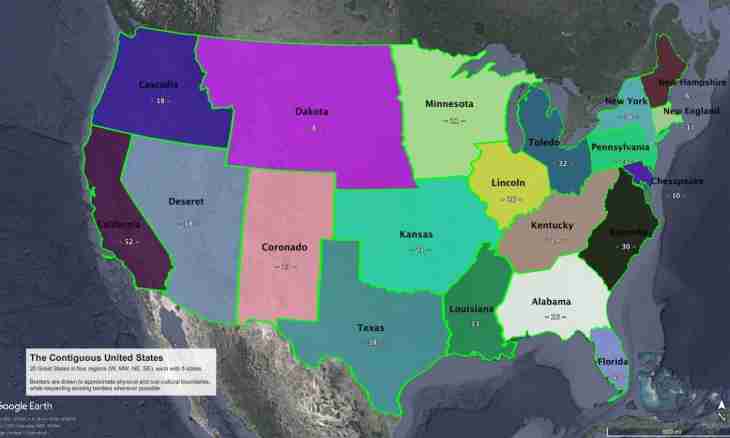 As borders of the states apply on maps