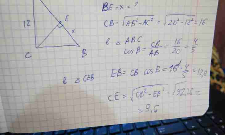 How to find length of the party of a rectangular triangle