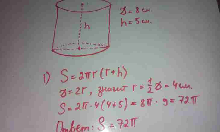 How to find the area of a side surface of a cylinder