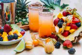 How to prepare a fruit juice-syrup mixture