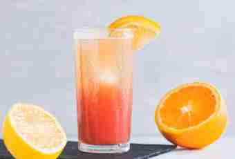 Orange cold fruit punch with champagne