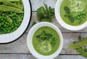 Green peas mint cream soup