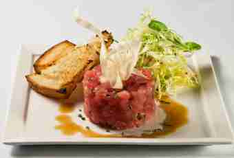 The tartare sauce from beef