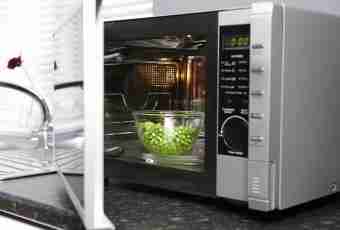 Healthy food and microwave oven