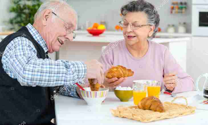 Features of food of elderly people