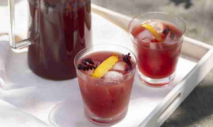 As simply and quickly to make fruit cocktail ""Hibiscus Flowers"