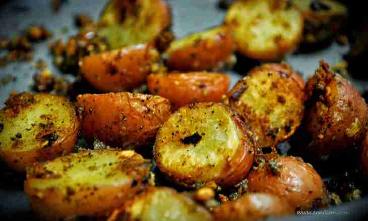Potatoes baked by circles