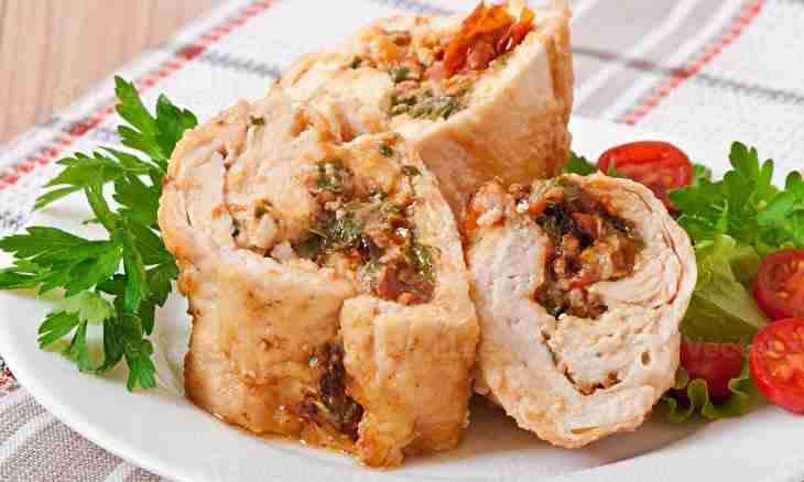 Chicken rolls with spinach