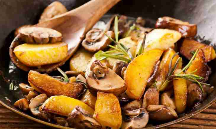 How to fry potato with mushrooms