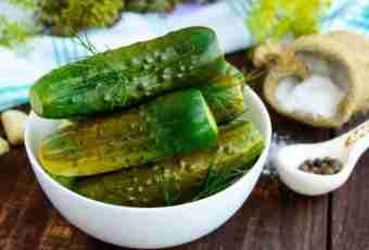 Cucumbers in spicy marinade