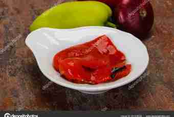 Marinated paprika with apples
