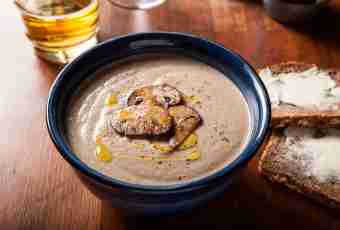 How to make fast champignons cream soup