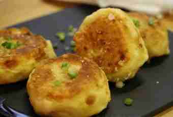 Potato patties with mushroom sauce