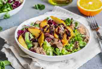 Puff meat salad with vegetables and prunes