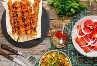 How to prepare a shish kebab with unusual marinade