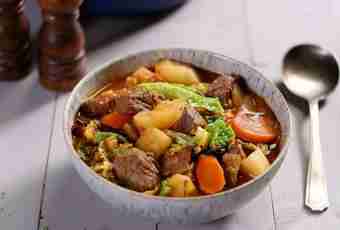 Tasty stewed meat with vegetables