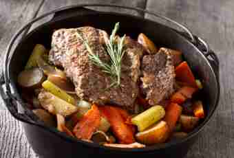 Magic pot: roast with meat in Russian