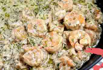 How to prepare shrimps in creamy sauce