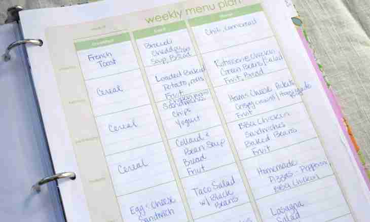 How to make the menu for a week