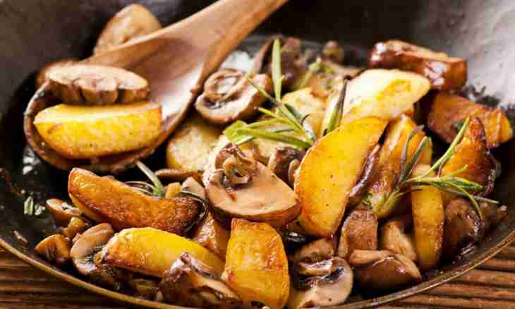 As it is correct to prepare mushrooms with potato