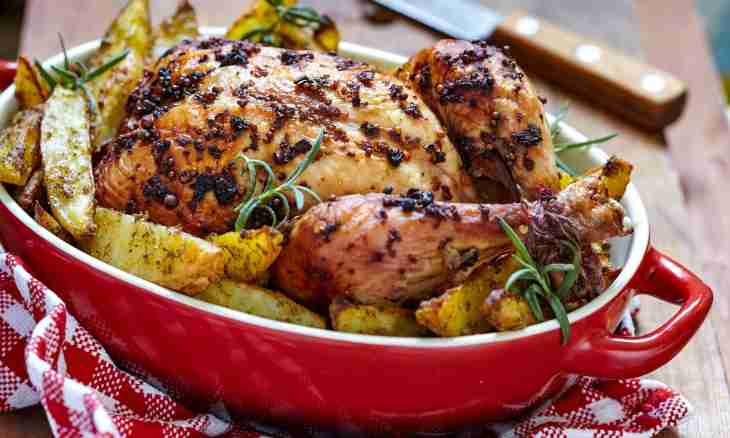 Roast chicken with nutlets