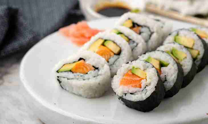 Sushi with a salmon