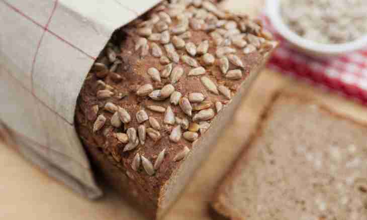 Rye bread with bran and sunflower seeds