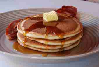The pancakes stuffed with bacon and green pepper