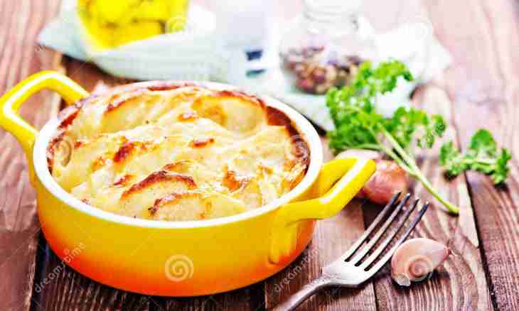 Dauphin potatoes baked under cheese