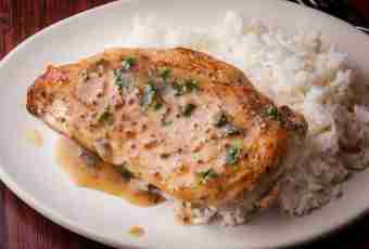 Chicken breast in a sweet sauce from mustard