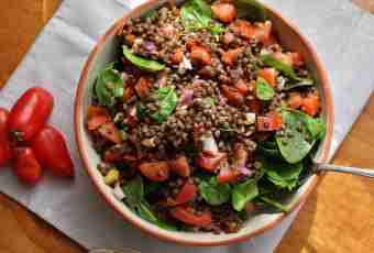 Lentil with dried tomatoes