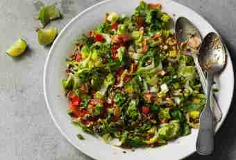 How to make proteinaceous greens and sour cream salad