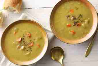 Recipe of tasty pea soup with hough