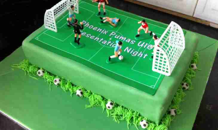 How to make cake in the form of the football field