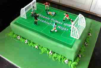 How to make cake in the form of the football field