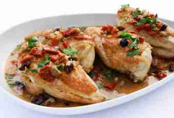 Chicken with chick-pea and a lemon