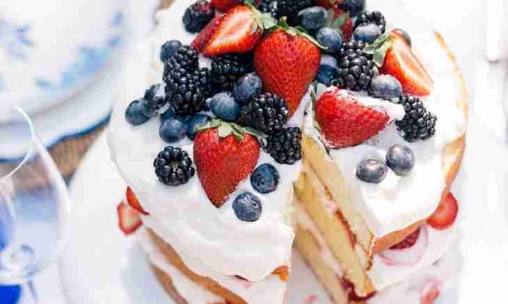 Cake with whipped cream