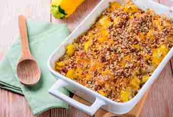 The recipe of the squash baked with cheese
