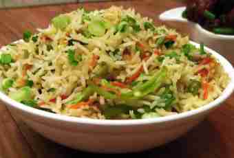 Fried rice: way of preparation combination to other products