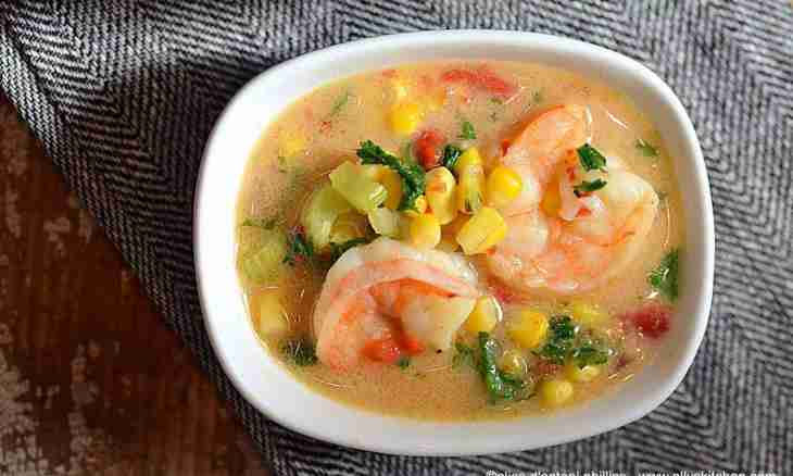 Sorrel shrimps cream soup